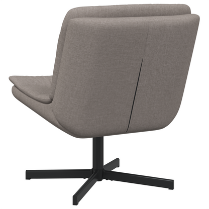 Swivel Chair Taupe Fabric Single Sleek Swivel Chair