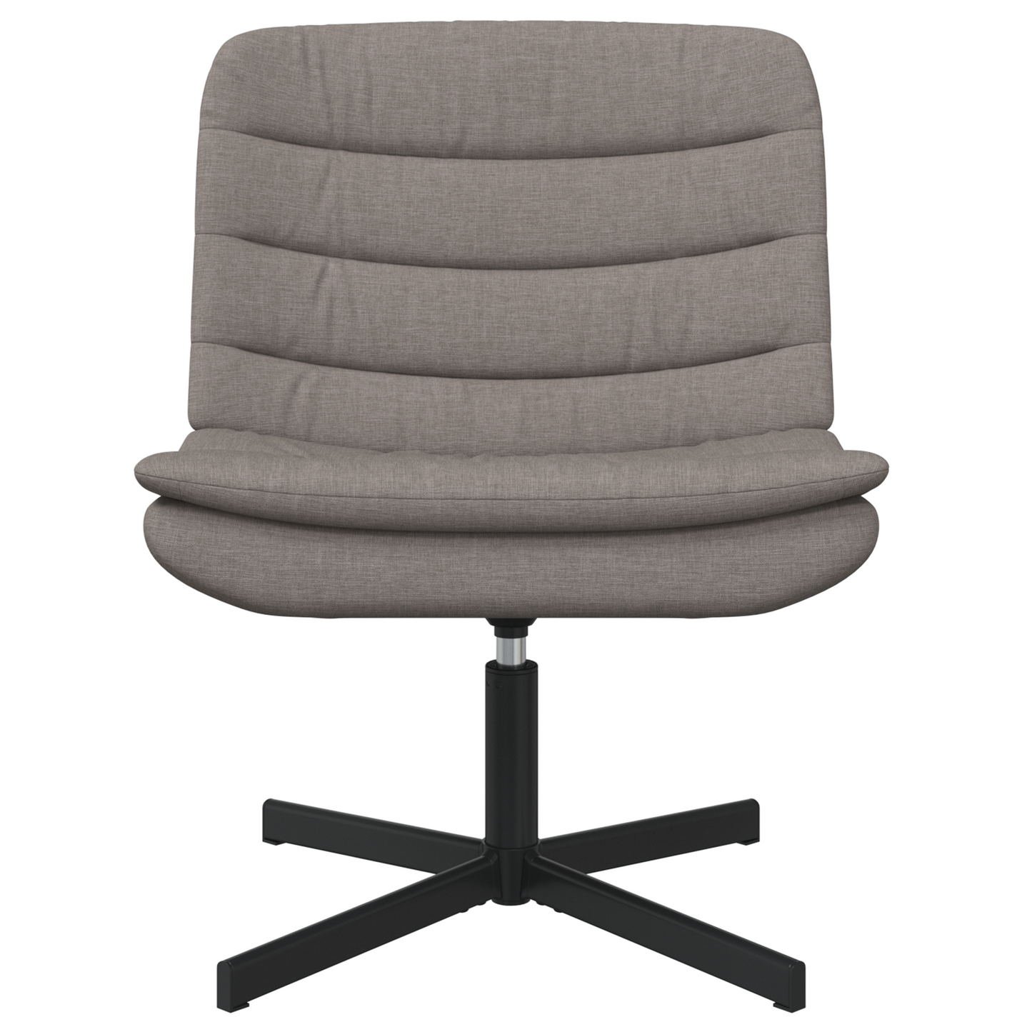 Swivel Chair Taupe Fabric Single Sleek Swivel Chair