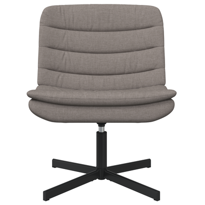 Swivel Chair Taupe Fabric Single Sleek Swivel Chair