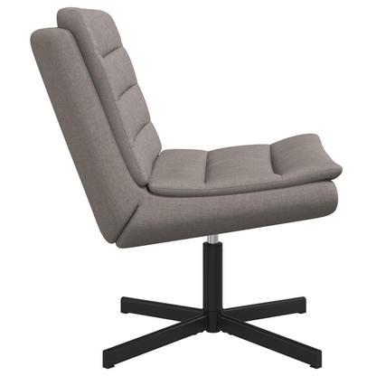 Swivel Chair Taupe Fabric Single Sleek Swivel Chair