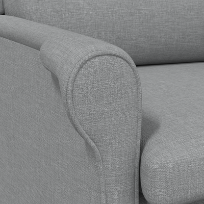 Modern Armchair Light grey Polyester fabric, Wood Medium