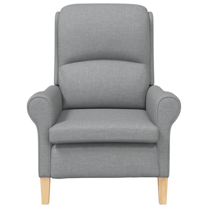 Modern Armchair Light grey Polyester fabric, Wood Medium