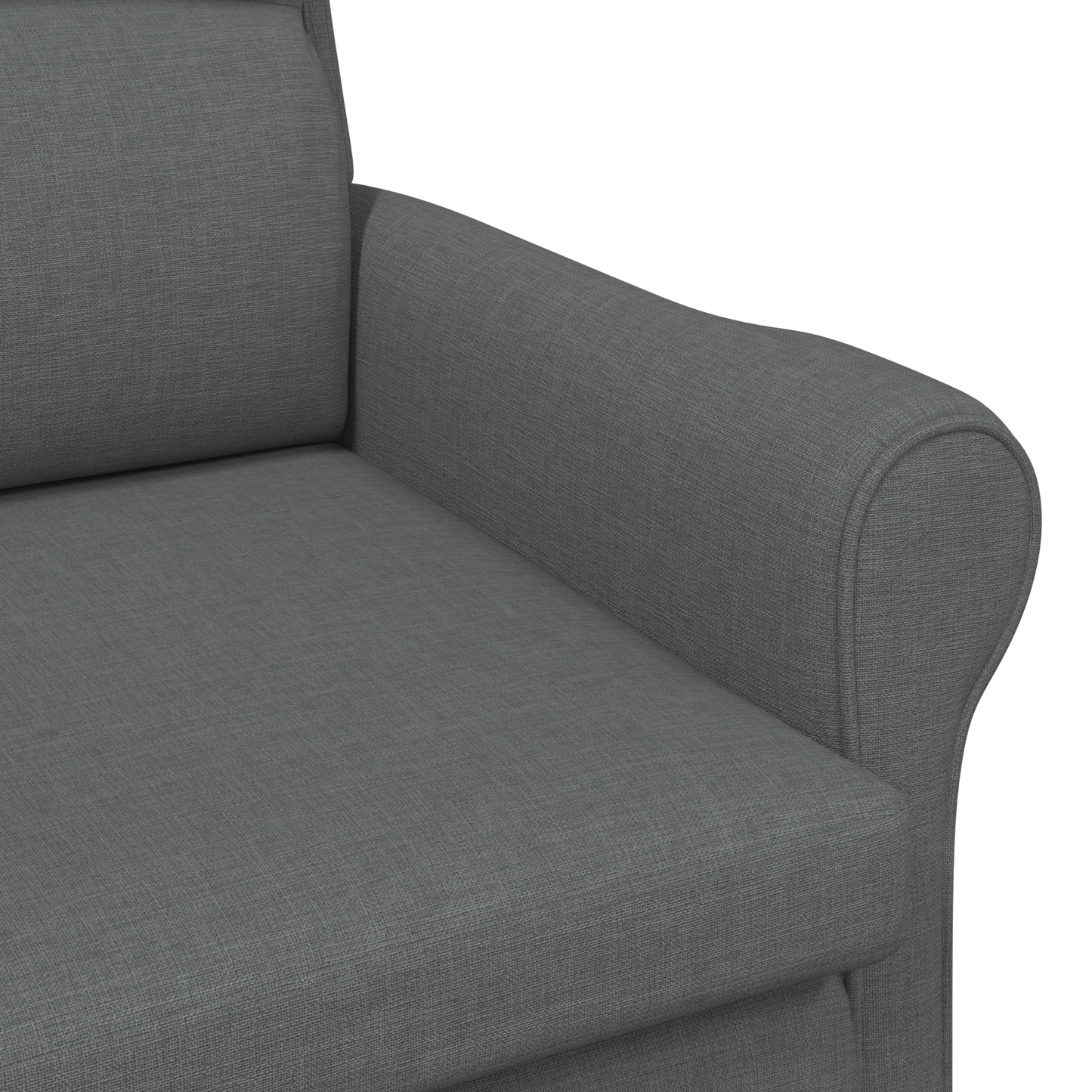 Modern Armchair Dark Grey Fabric, Wood Medium Durable Armchair