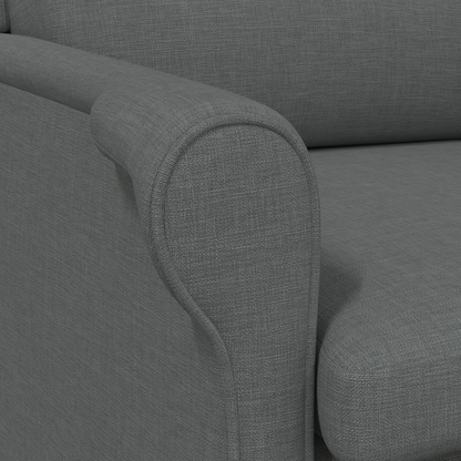 Modern Armchair Dark Grey Fabric, Wood Medium Durable Armchair