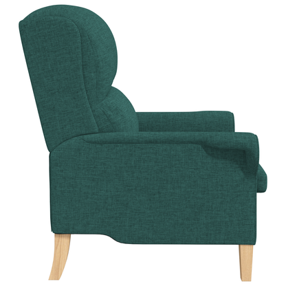 Modern Armchair Dark Green Fabric, Wood Standard Ergonomic