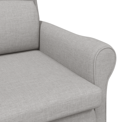 Modern Armchair Cloud Grey Polyester Fabric Medium