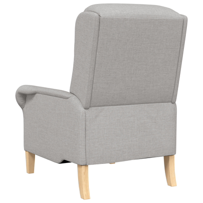 Modern Armchair Cloud Grey Polyester Fabric Medium