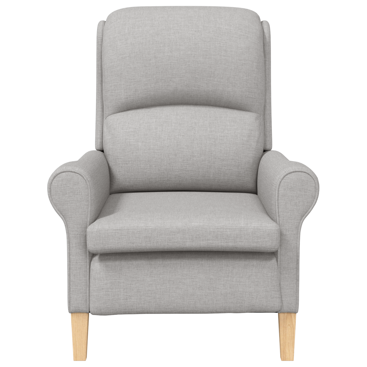 Modern Armchair Cloud Grey Polyester Fabric Medium