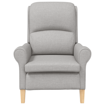 Modern Armchair Cloud Grey Polyester Fabric Medium