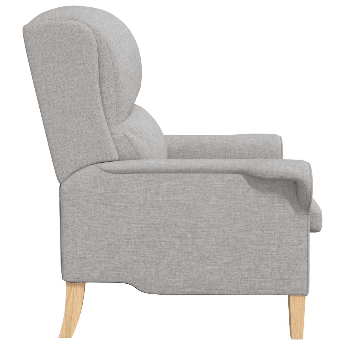 Modern Armchair Cloud Grey Polyester Fabric Medium