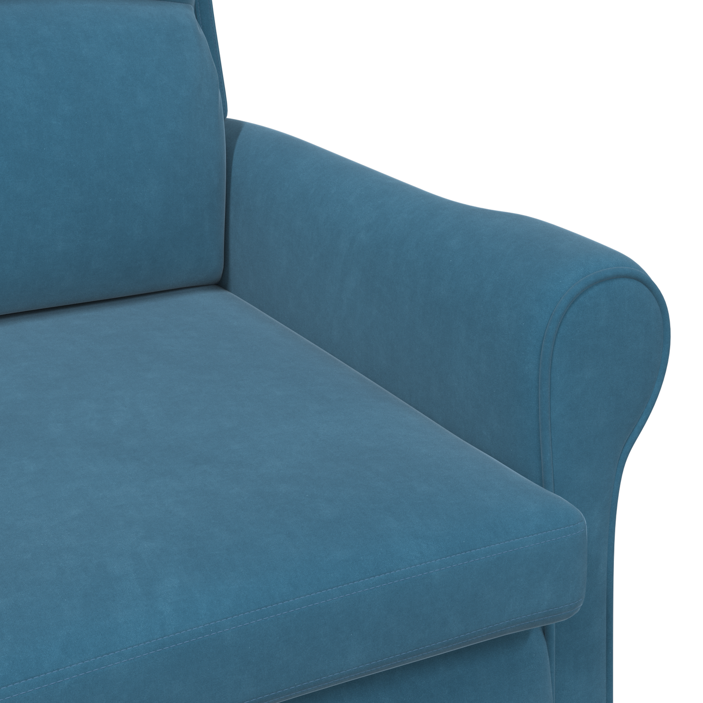 Blue Armchair Blue Fabric, Wood Standard Ergonomic