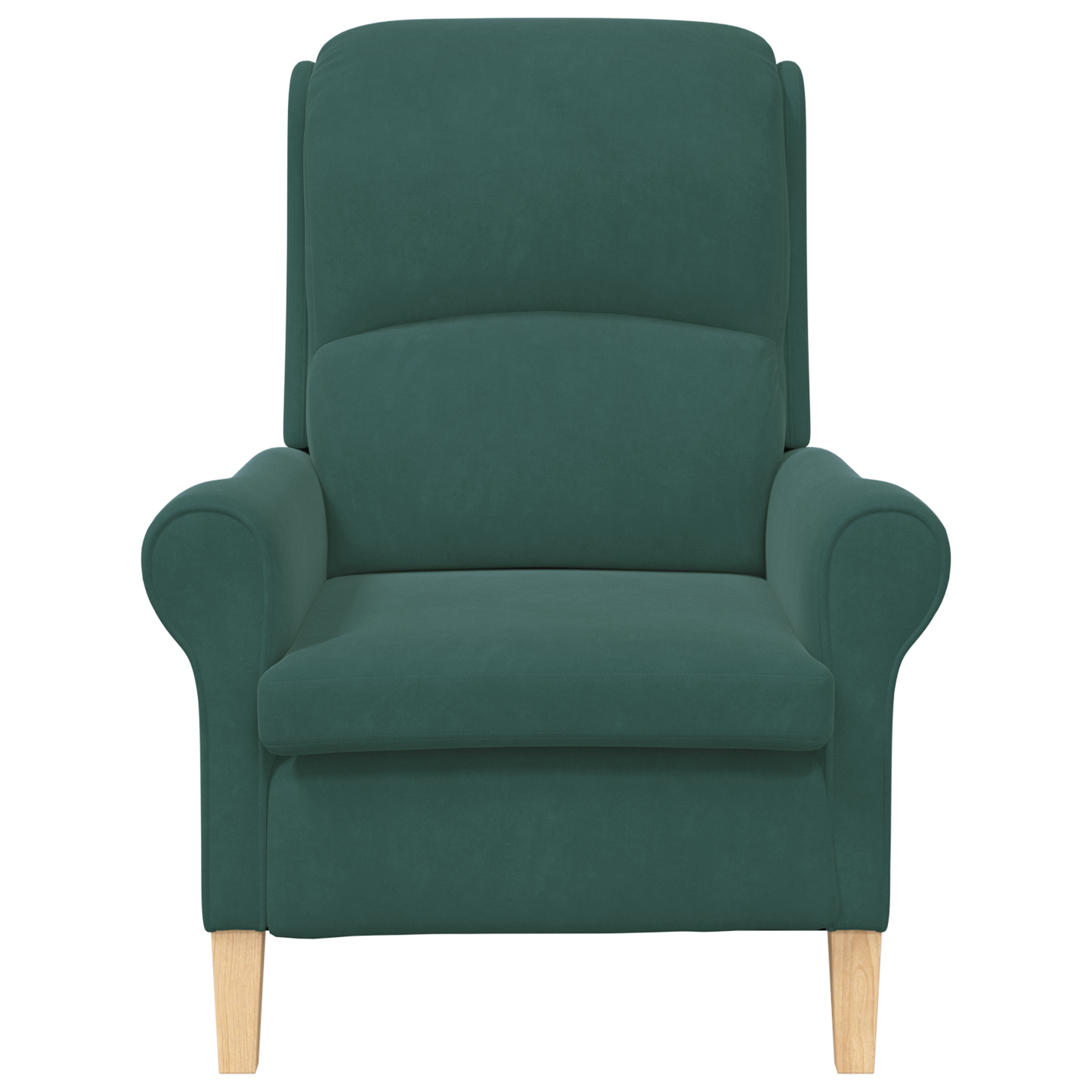 Dark Green Armchair Dark Green Fabric with wooden legs Medium