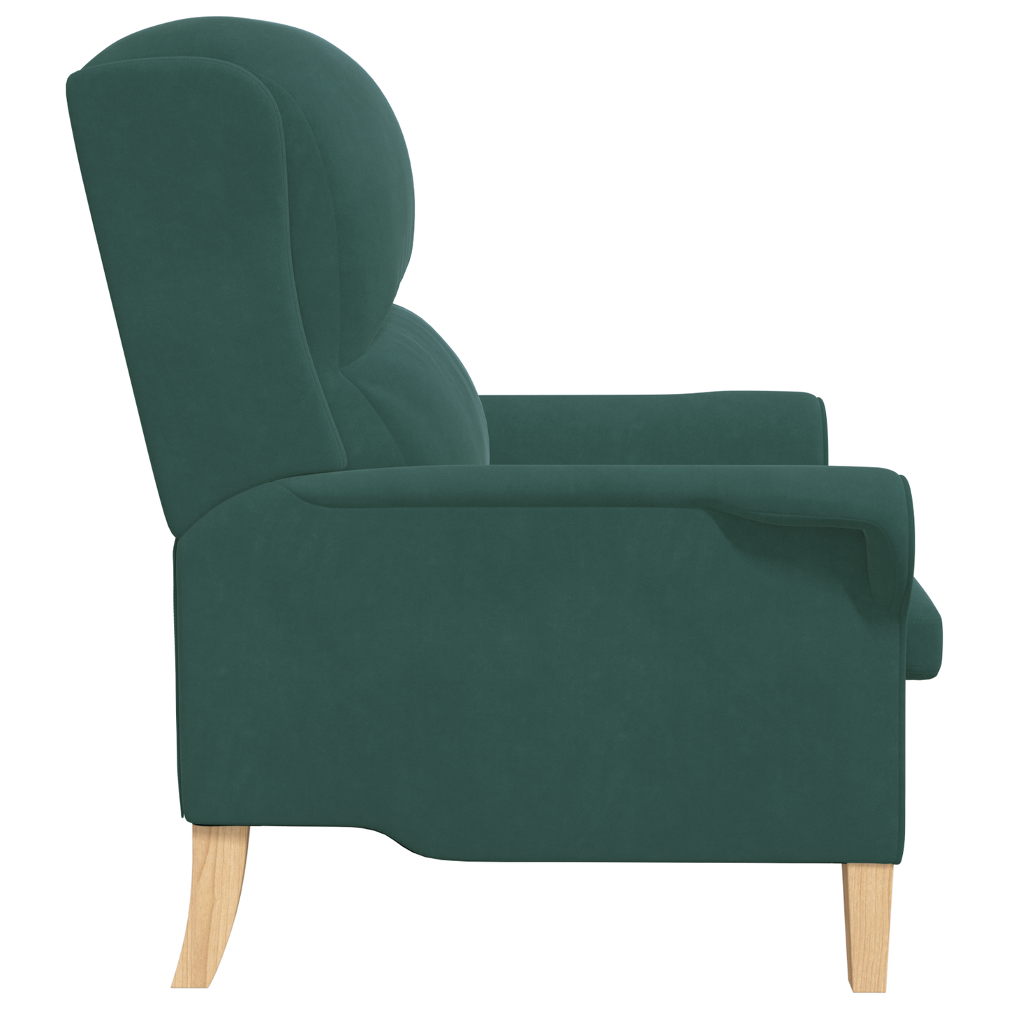 Dark Green Armchair Dark Green Fabric with wooden legs Medium