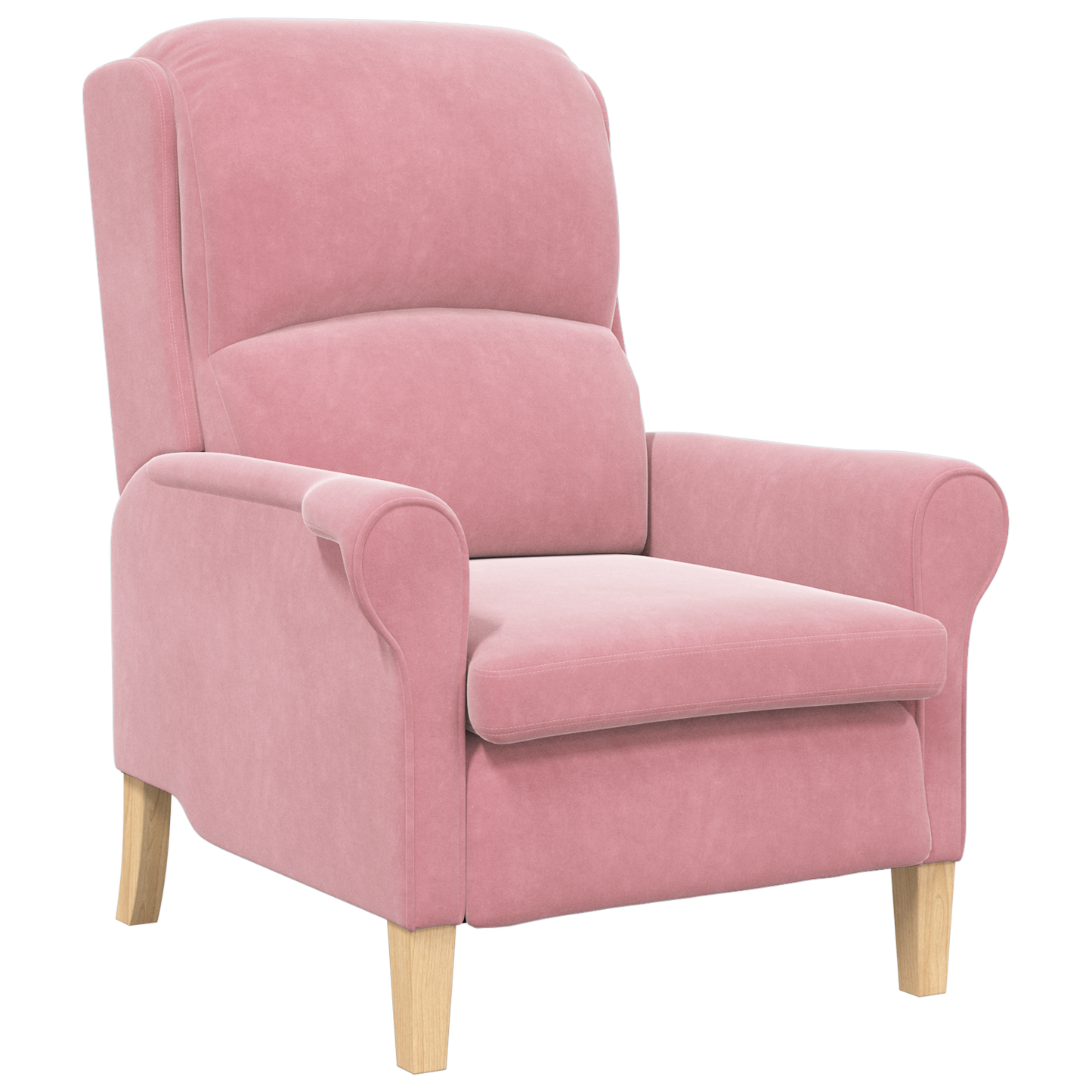 Dusty Pink Armchair Dusty Pink Polyester covering, Wooden frame