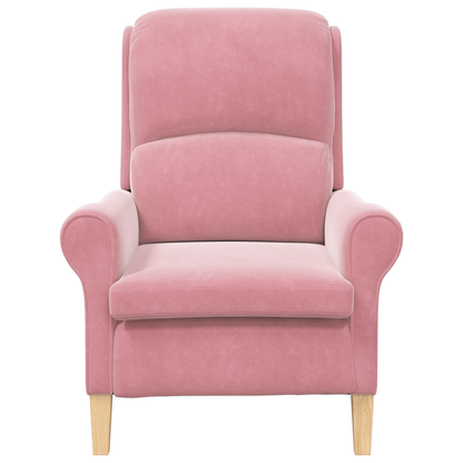 Dusty Pink Armchair Dusty Pink Polyester covering, Wooden frame