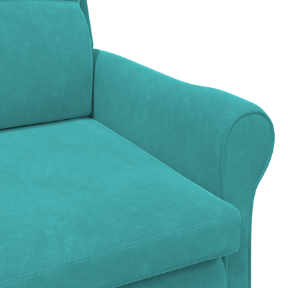 Turquoise Armchair Turquoise Fabric Standard Ergonomic