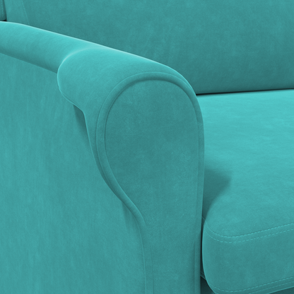 Turquoise Armchair Turquoise Fabric Standard Ergonomic