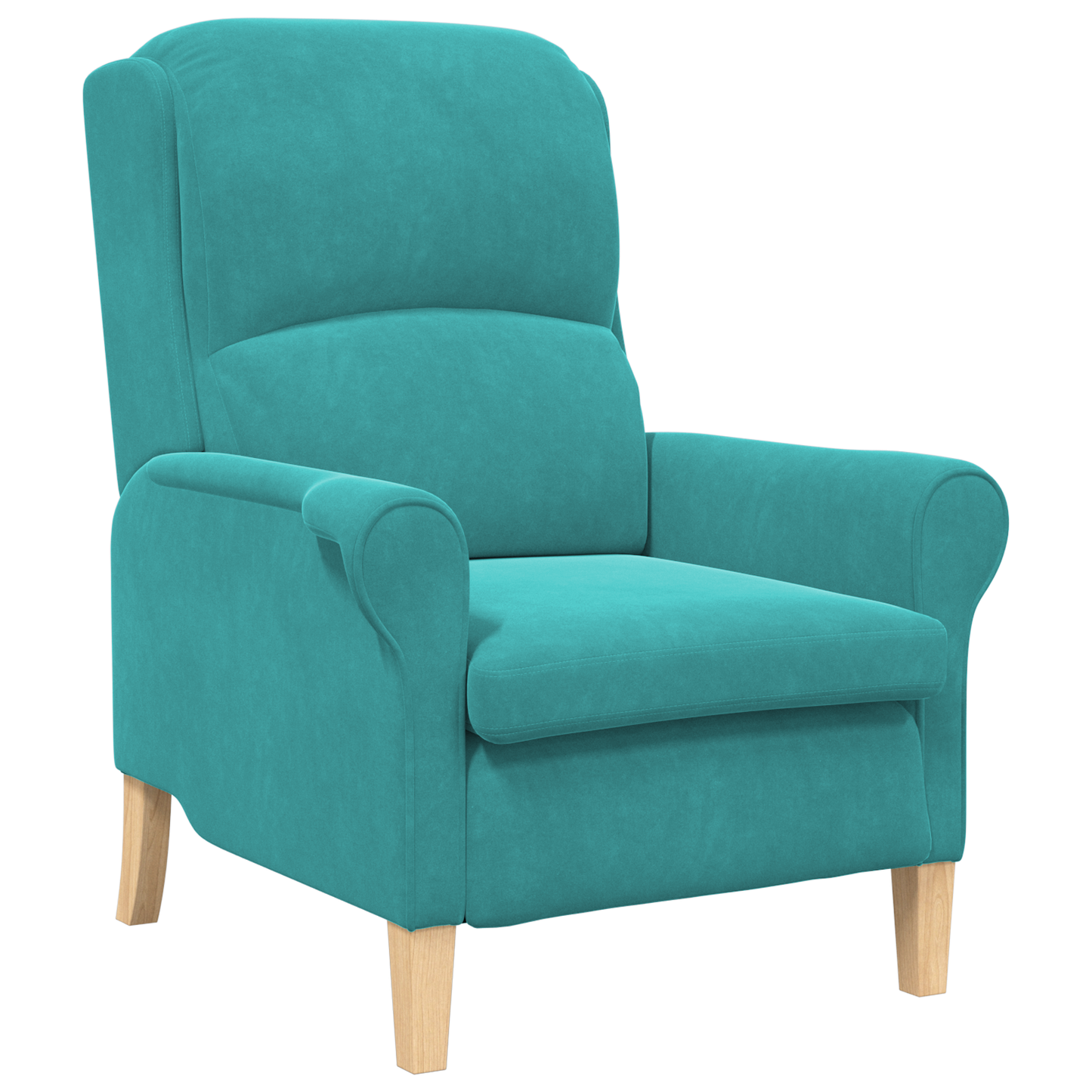 Turquoise Armchair Turquoise Fabric Standard Ergonomic