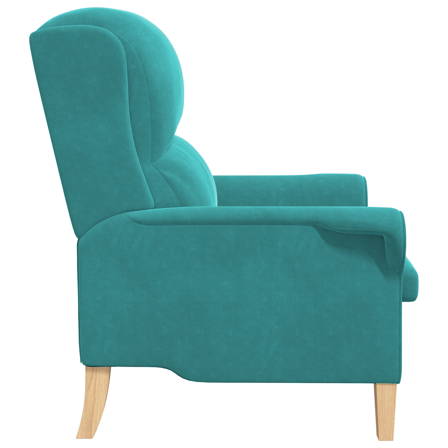 Turquoise Armchair Turquoise Fabric Standard Ergonomic