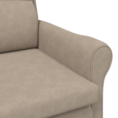 Taupe Armchair Taupe Fabric, Wood Standard Taupe Armchair