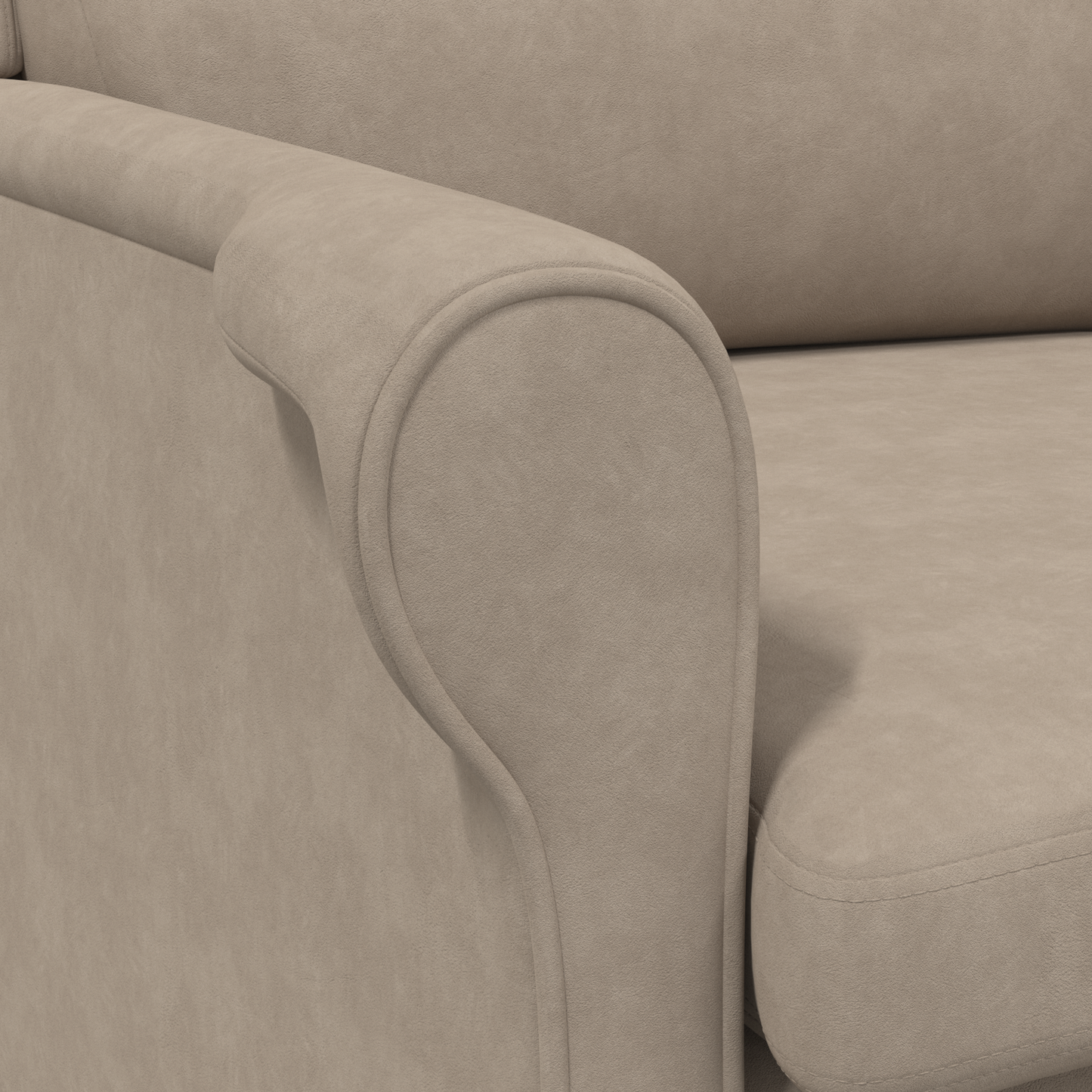Taupe Armchair Taupe Fabric, Wood Standard Taupe Armchair