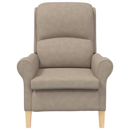 Taupe Armchair Taupe Fabric, Wood Standard Taupe Armchair
