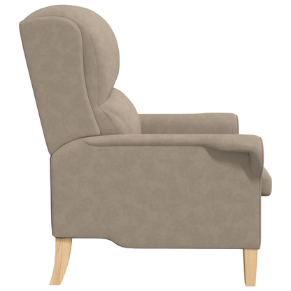 Taupe Armchair Taupe Fabric, Wood Standard Taupe Armchair