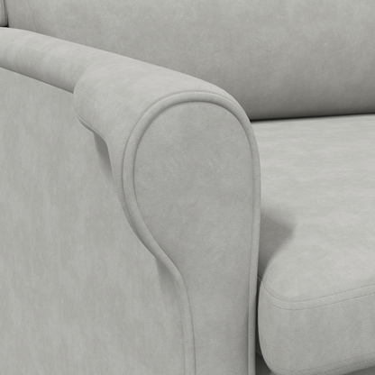 Light Grey Armchair Light grey Fabric Standard Ergonomic