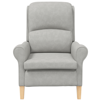 Light Grey Armchair Light grey Fabric Standard Ergonomic