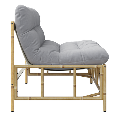 Garden Bench with Cushion 110x80x71 cm Steel