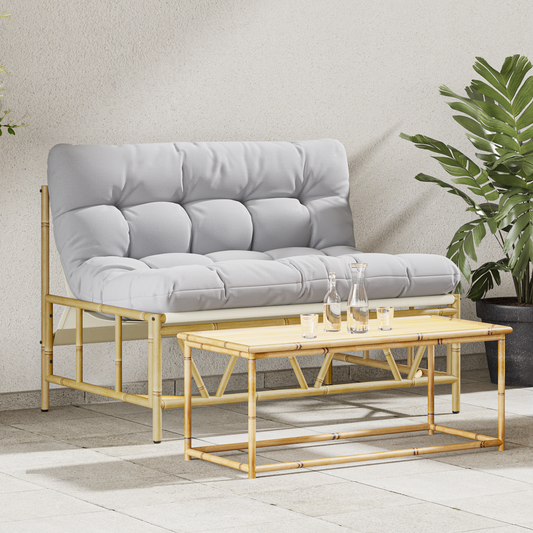 Garden Bench with Cushion 110x80x71 cm Steel