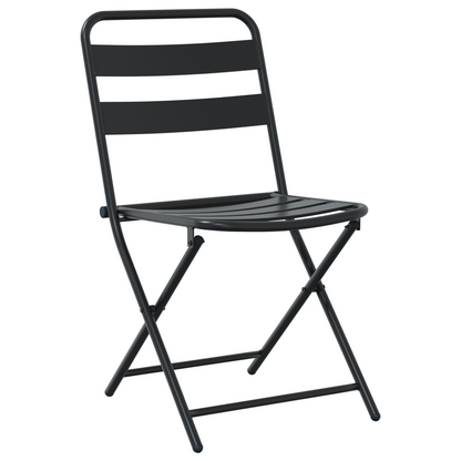 3 Piece Folding Bistro Set Anthracite Steel