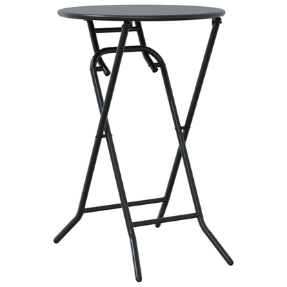 3 Piece Folding Bistro Set Anthracite Steel