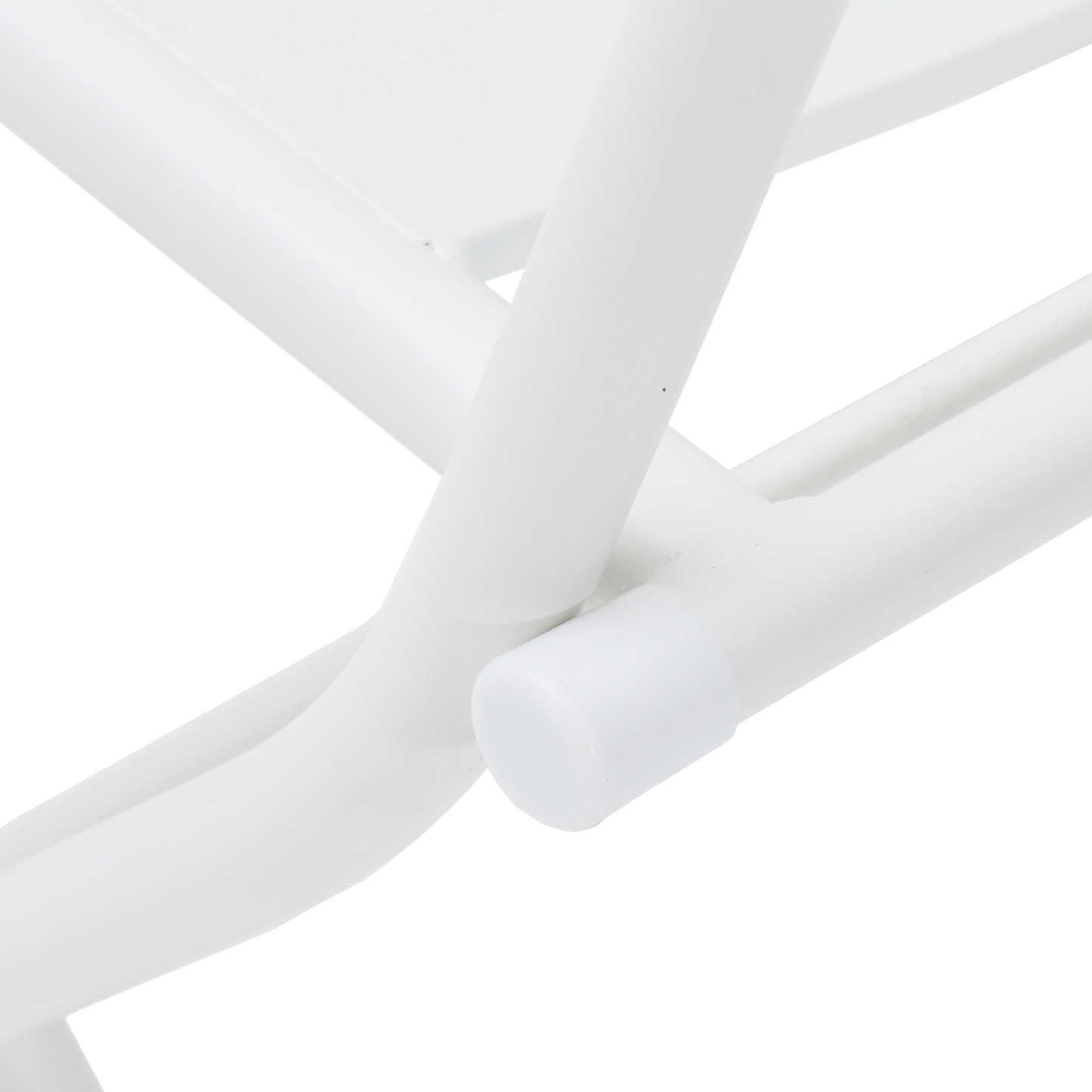 3 Piece Folding Bistro Set White Steel