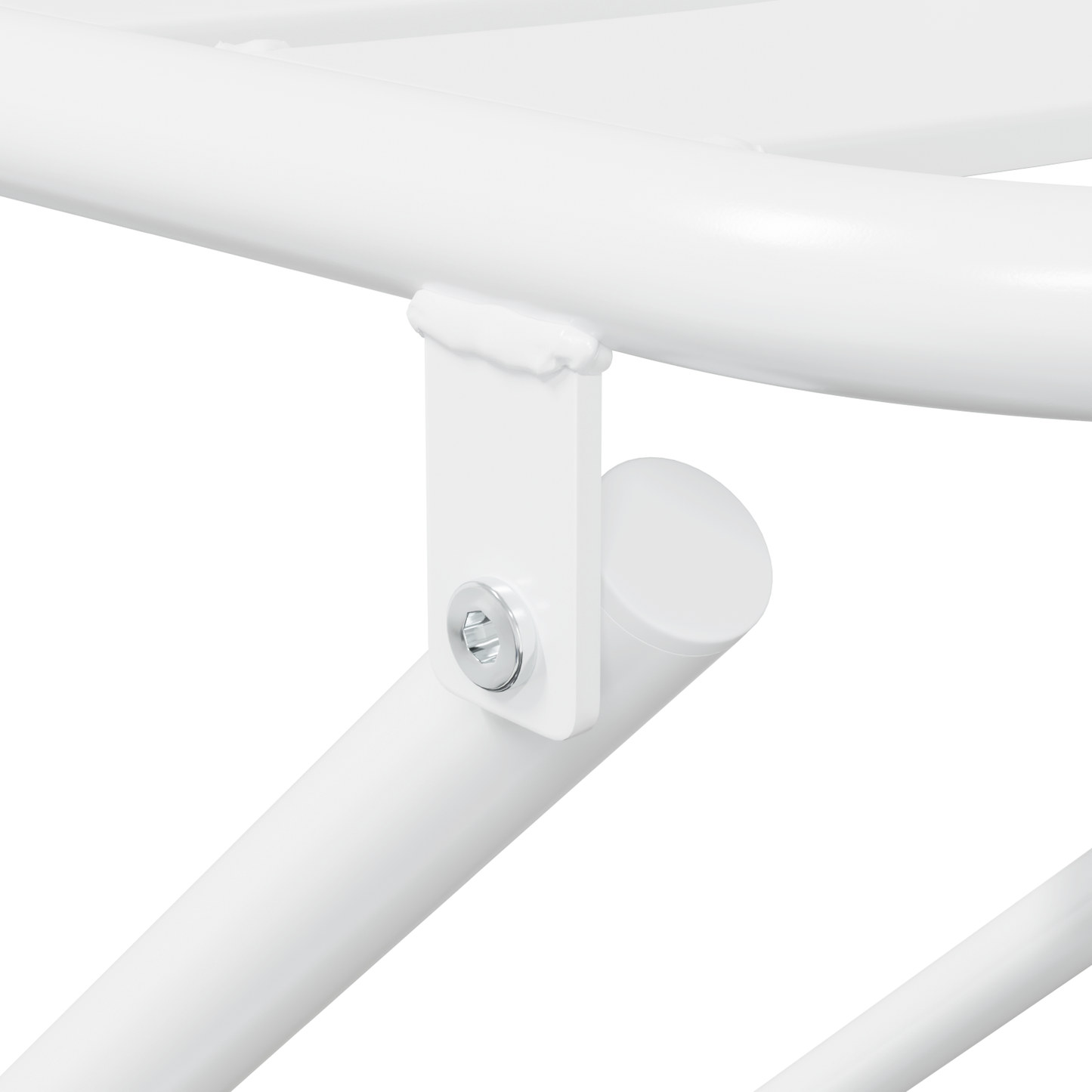 3 Piece Folding Bistro Set White Steel