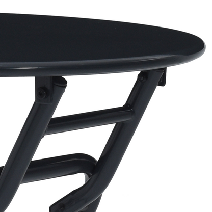 Folding Garden Table Anthracite Ø50x72 cm Steel