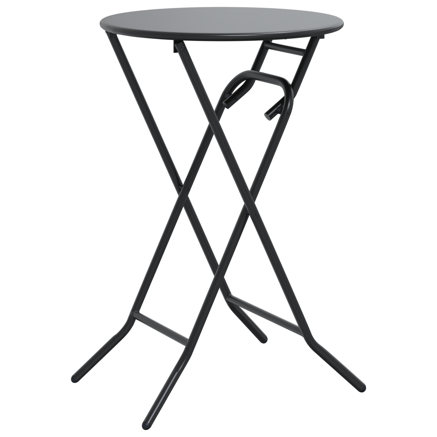 Folding Garden Table Anthracite Ø50x72 cm Steel