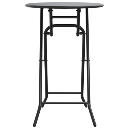Folding Garden Table Anthracite Ø50x72 cm Steel
