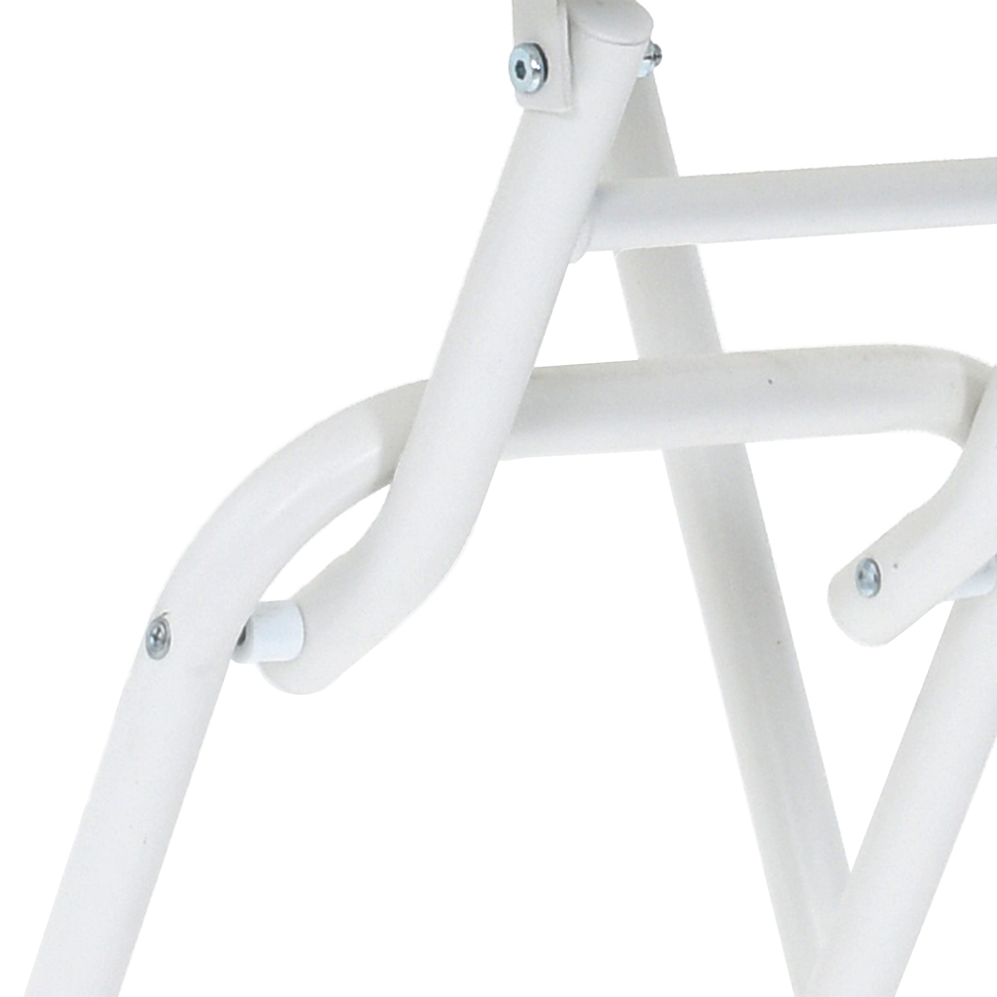 Folding Garden Table White Ø50x72 cm Steel