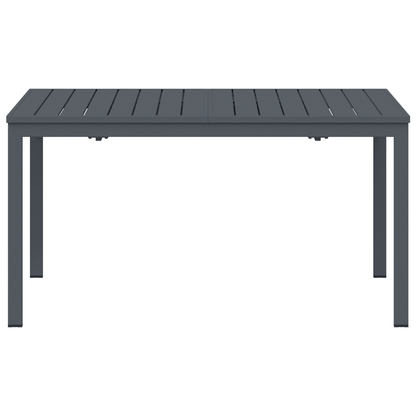 Garden Table Dark Grey Aluminium Large Expandable Table Leaves