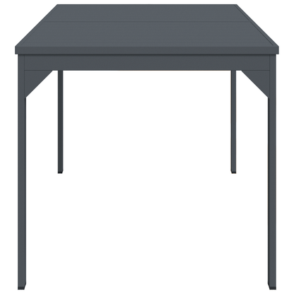 Garden Table Dark Grey Aluminium Large Expandable Table Leaves