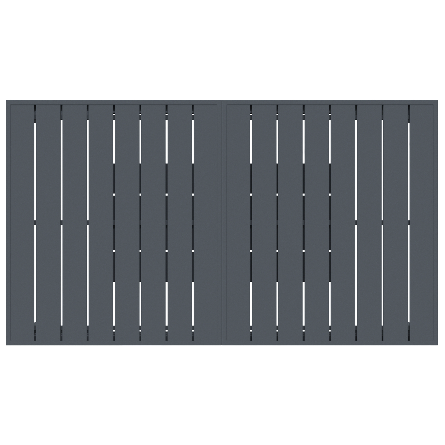 Garden Table Dark Grey Aluminium Large Expandable Table Leaves