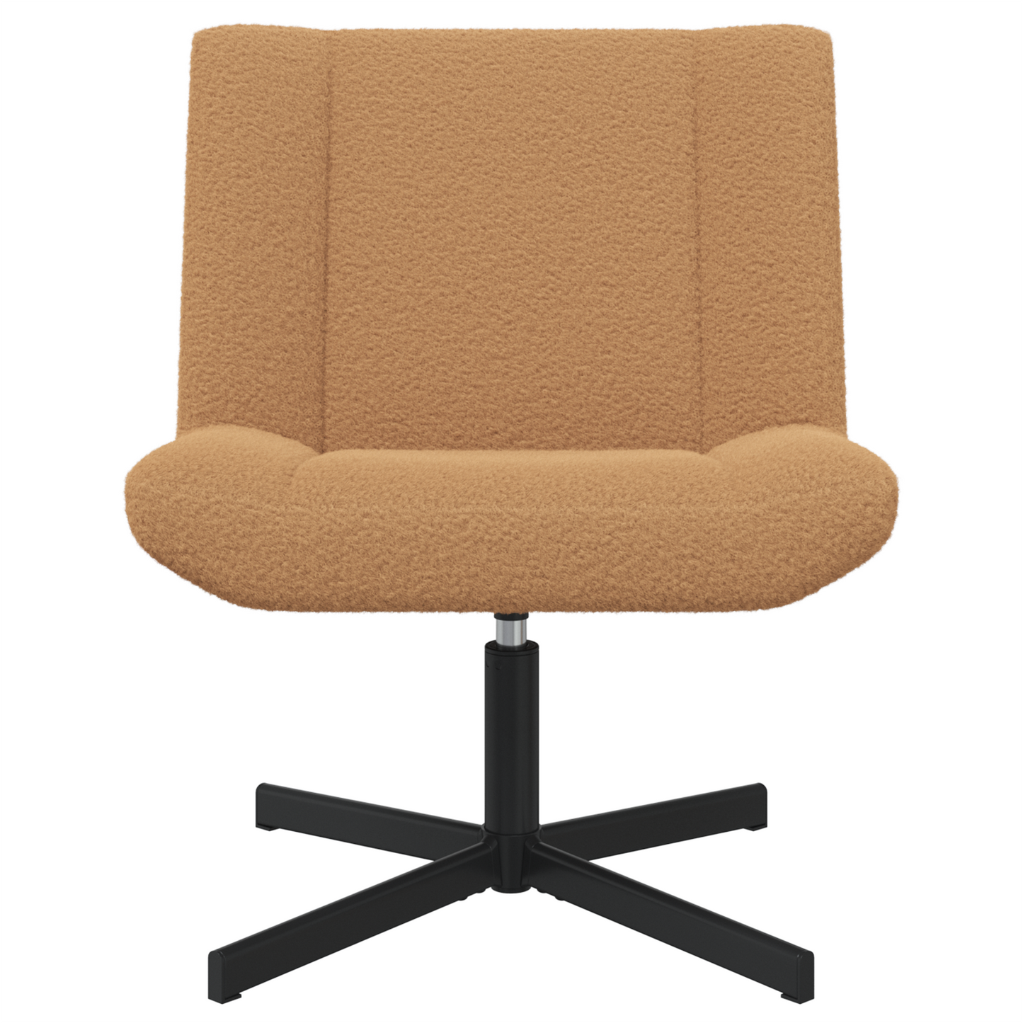 Accent Chair Beige Fabric, Metal Standard Ergonomic