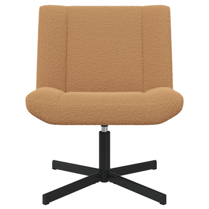 Accent Chair Beige Fabric, Metal Standard Ergonomic