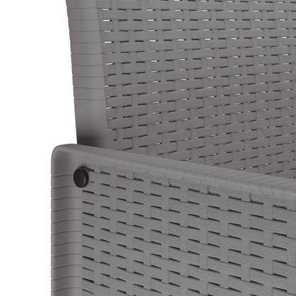 Garden Chairs 4 pcs Light Grey Poly Rattan
