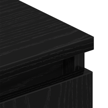 Black Oak TV Stand - 102x35x50 cm Made from Engineered Wood