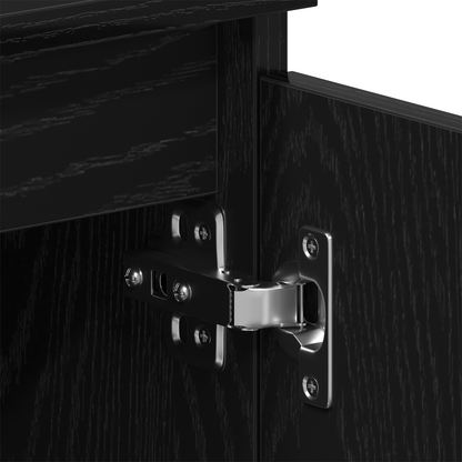 Black Oak TV Stand - 102x35x50 cm Made from Engineered Wood