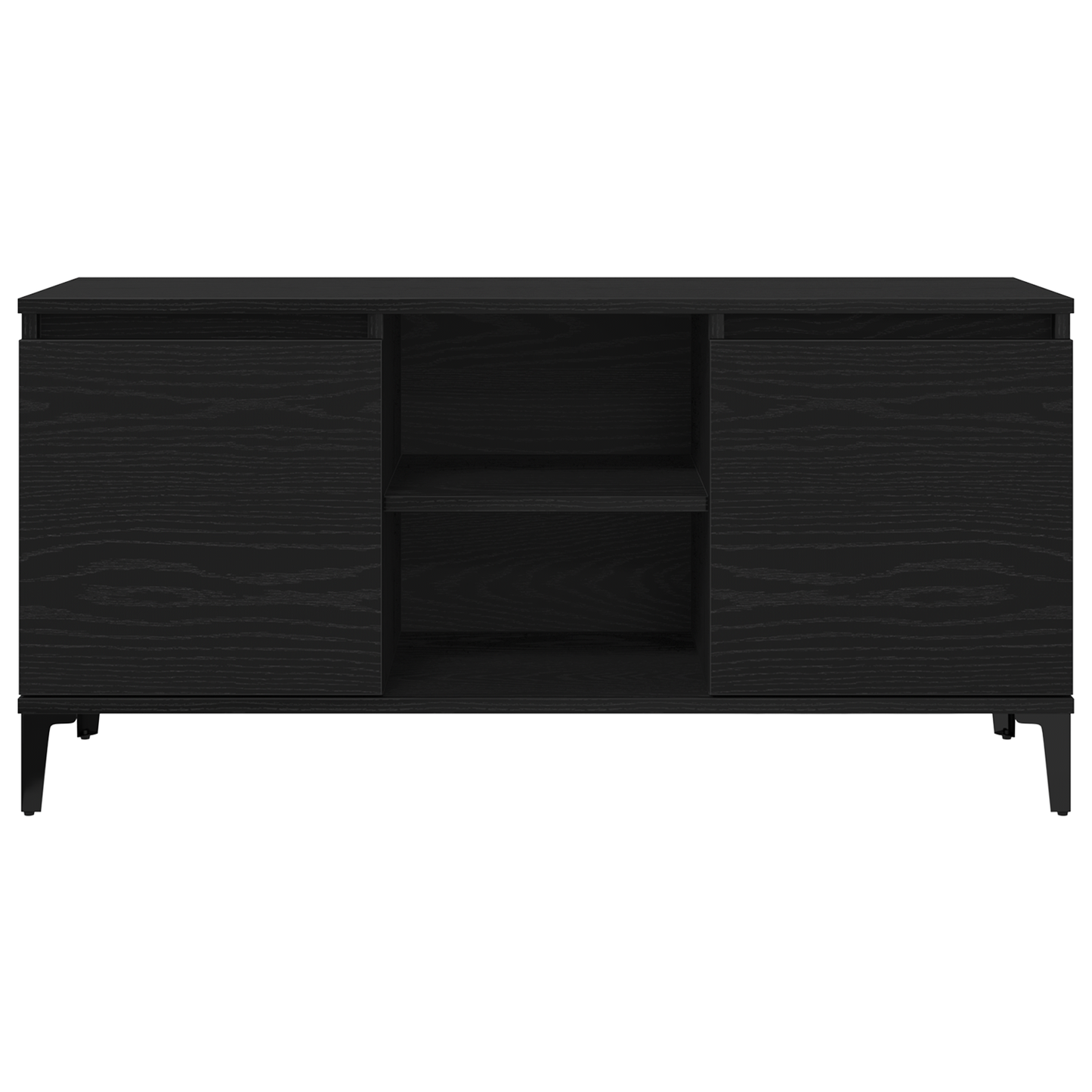 Black Oak TV Stand - 102x35x50 cm Made from Engineered Wood