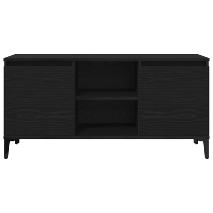 Black Oak TV Stand - 102x35x50 cm Made from Engineered Wood
