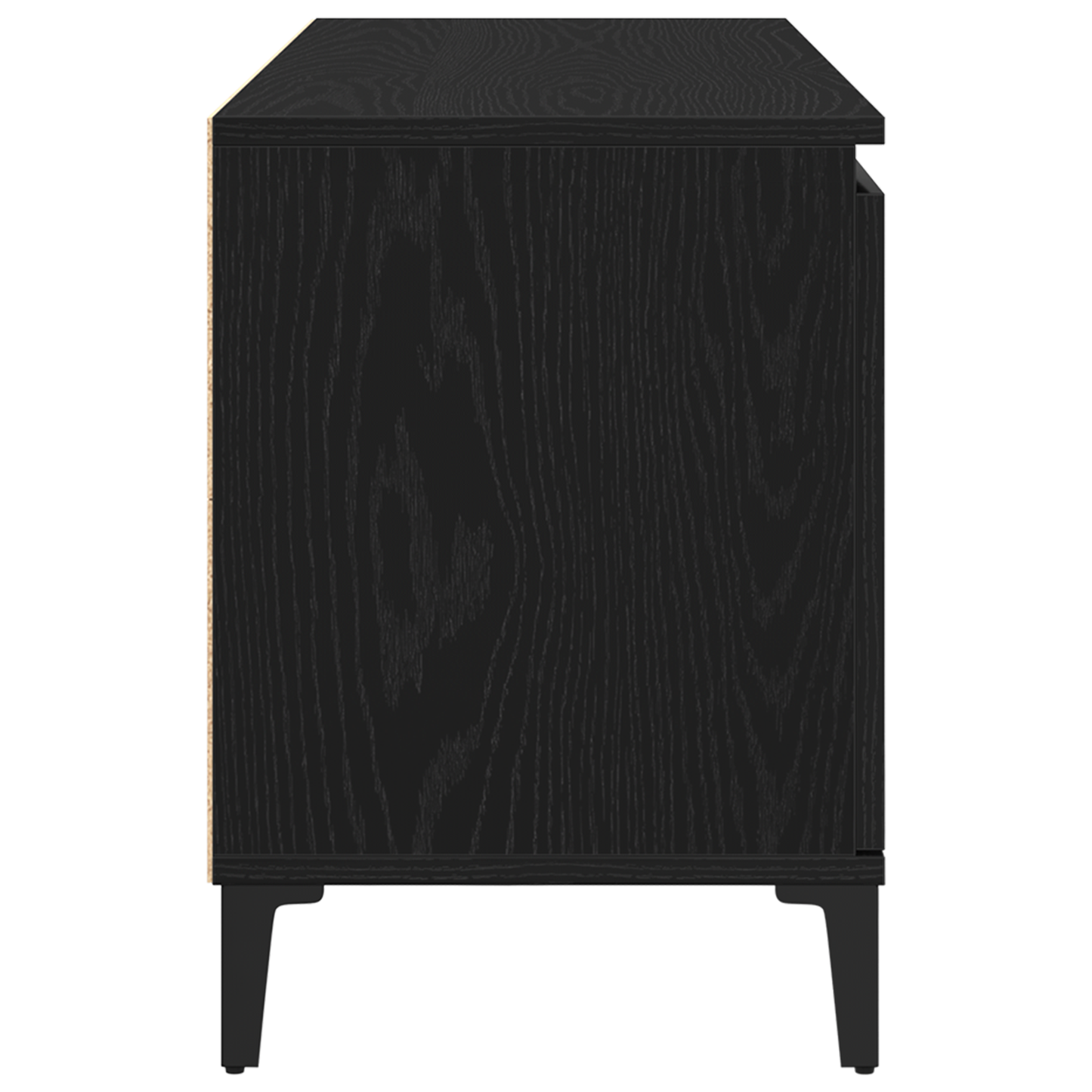Black Oak TV Stand - 102x35x50 cm Made from Engineered Wood